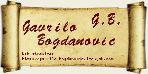 Gavrilo Bogdanović vizit kartica
